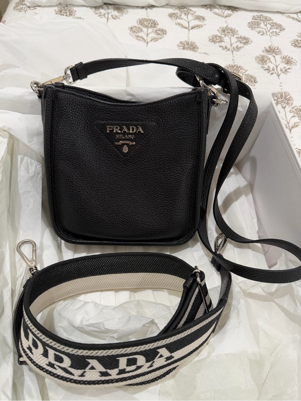 Prada leather mini shoulder bag